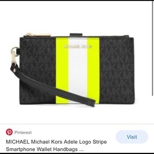 Michael Kors Adele Logo Stripe Wallet